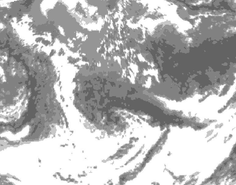 GDPS total cloud 204 hour forecast chart for Canada based on 2026/05/09 1200Z data