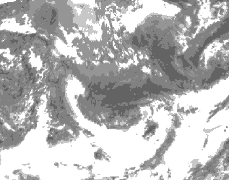 GDPS total cloud 222 hour forecast chart for Canada based on 2026/05/09 1200Z data