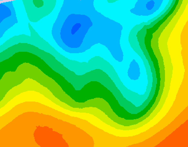 GDPS 500 millibar geopotential height 048 hour forecast chart for Canada based on 2026/05/10 0000Z data