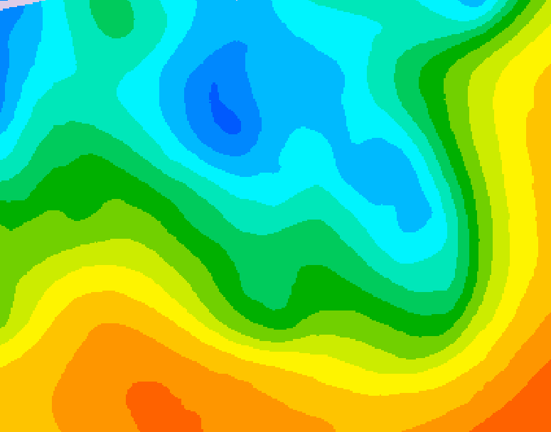 GDPS 500 millibar geopotential height 060 hour forecast chart for Canada based on 2026/05/10 0000Z data