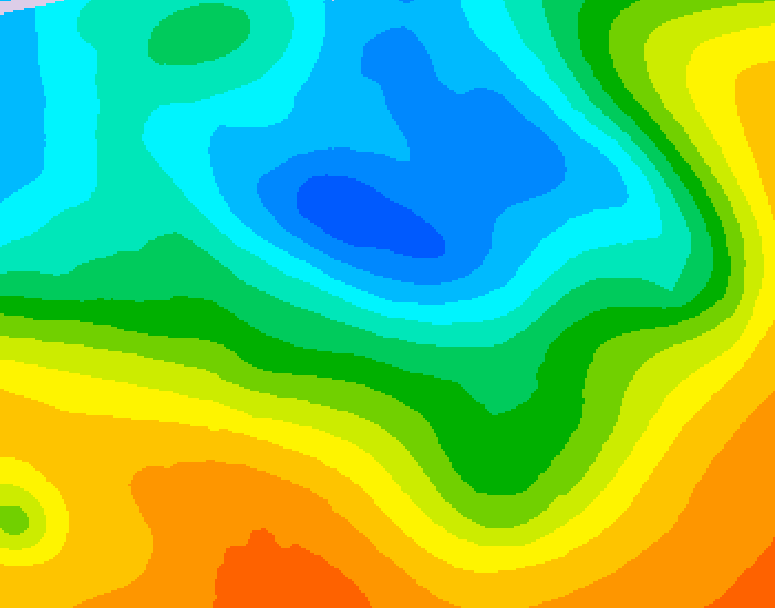 GDPS 500 millibar geopotential height 096 hour forecast chart for Canada based on 2026/05/10 0000Z data