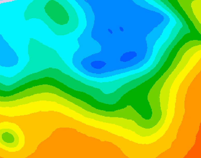 GDPS 500 millibar geopotential height 120 hour forecast chart for Canada based on 2026/05/10 0000Z data