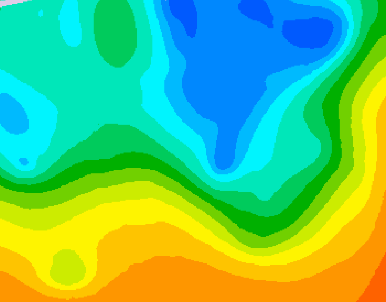 GDPS 500 millibar geopotential height 150 hour forecast chart for Canada based on 2026/05/10 0000Z data