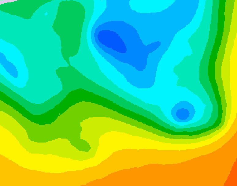 GDPS 500 millibar geopotential height 180 hour forecast chart for Canada based on 2026/05/10 0000Z data