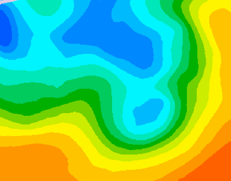 GDPS 500 millibar geopotential height 006 hour forecast chart for Canada based on 2026/05/10 1200Z data