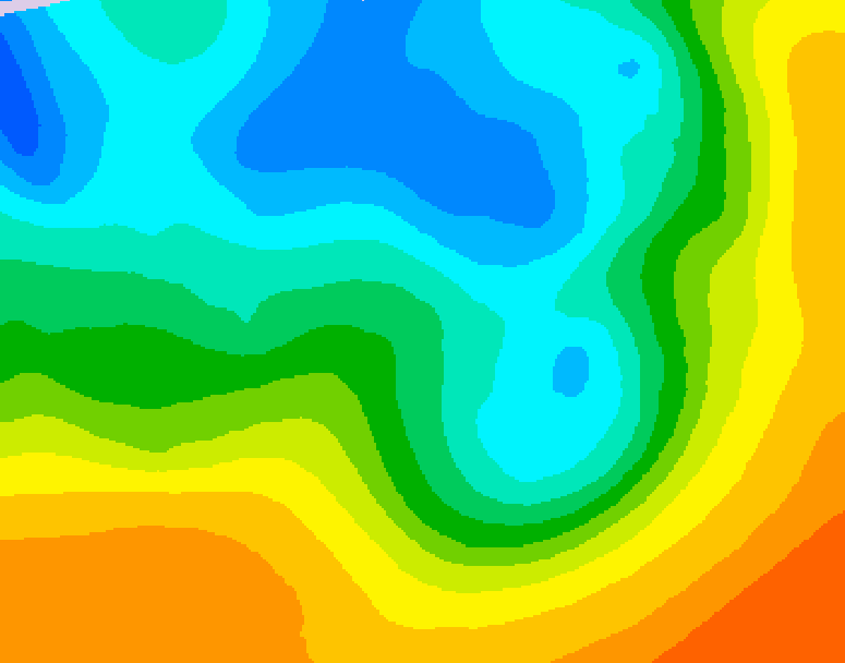 GDPS 500 millibar geopotential height 012 hour forecast chart for Canada based on 2026/05/10 1200Z data