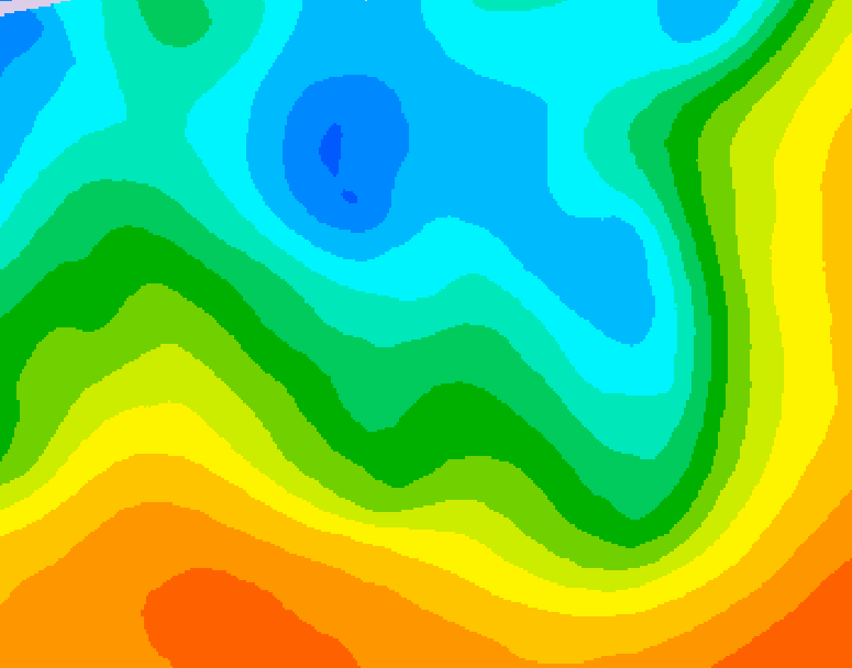 GDPS 500 millibar geopotential height 042 hour forecast chart for Canada based on 2026/05/10 1200Z data