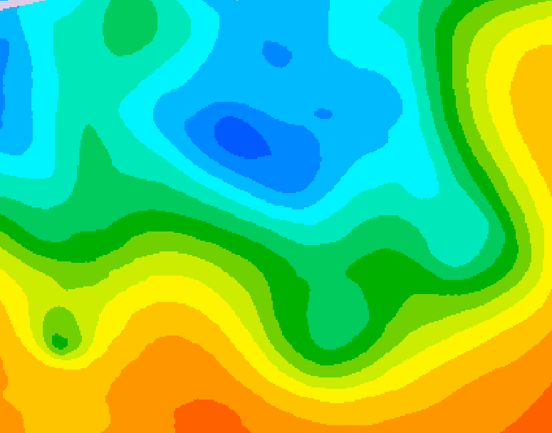 GDPS 500 millibar geopotential height 072 hour forecast chart for Canada based on 2026/05/10 1200Z data