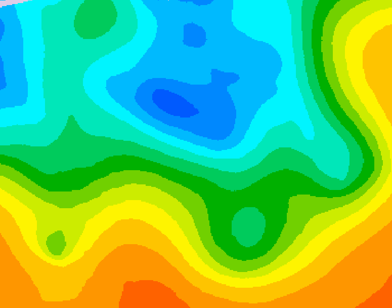 GDPS 500 millibar geopotential height 078 hour forecast chart for Canada based on 2026/05/10 1200Z data