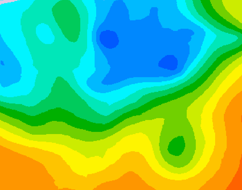 GDPS 500 millibar geopotential height 114 hour forecast chart for Canada based on 2026/05/10 1200Z data