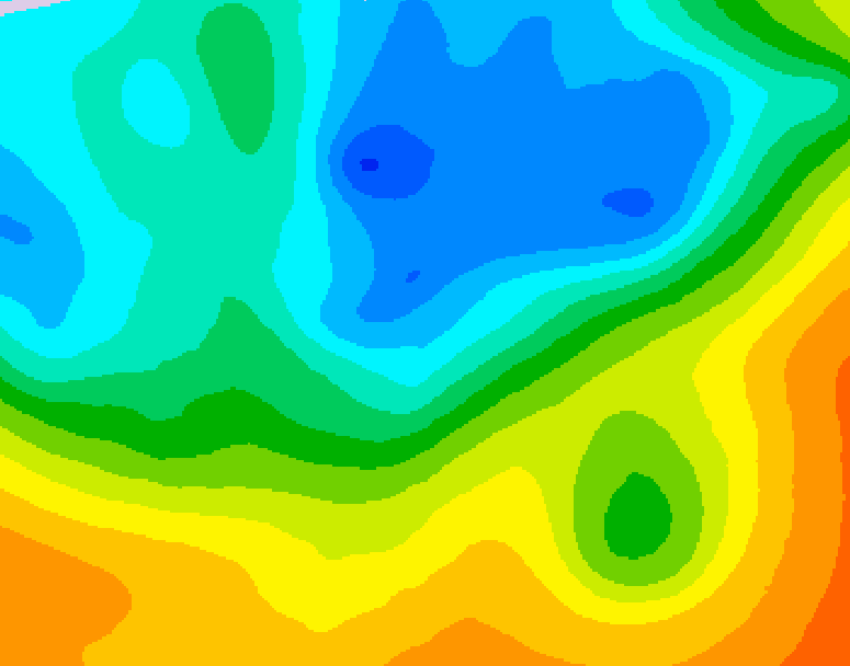 GDPS 500 millibar geopotential height 120 hour forecast chart for Canada based on 2026/05/10 1200Z data