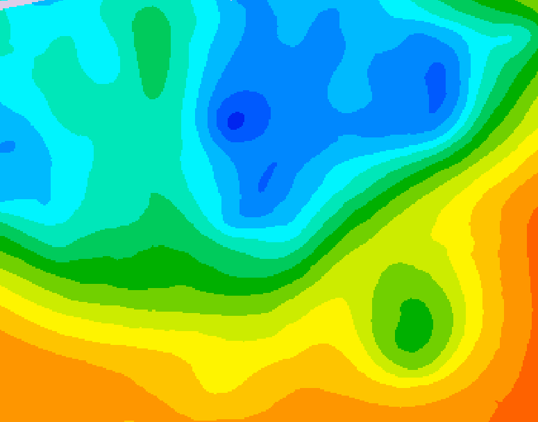 GDPS 500 millibar geopotential height 126 hour forecast chart for Canada based on 2026/05/10 1200Z data