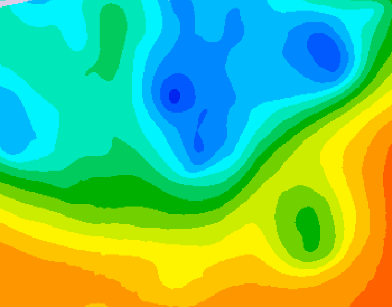 GDPS 500 millibar geopotential height 132 hour forecast chart for Canada based on 2026/05/10 1200Z data