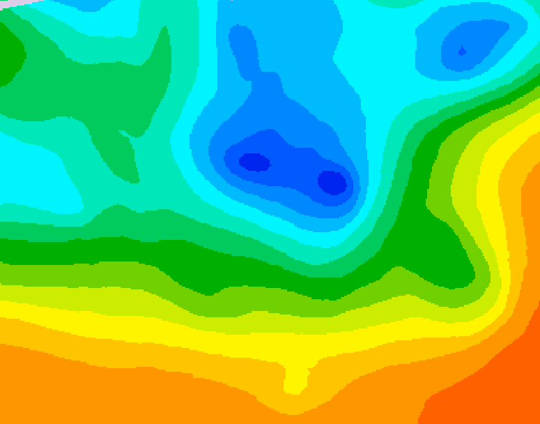 GDPS 500 millibar geopotential height 150 hour forecast chart for Canada based on 2026/05/10 1200Z data