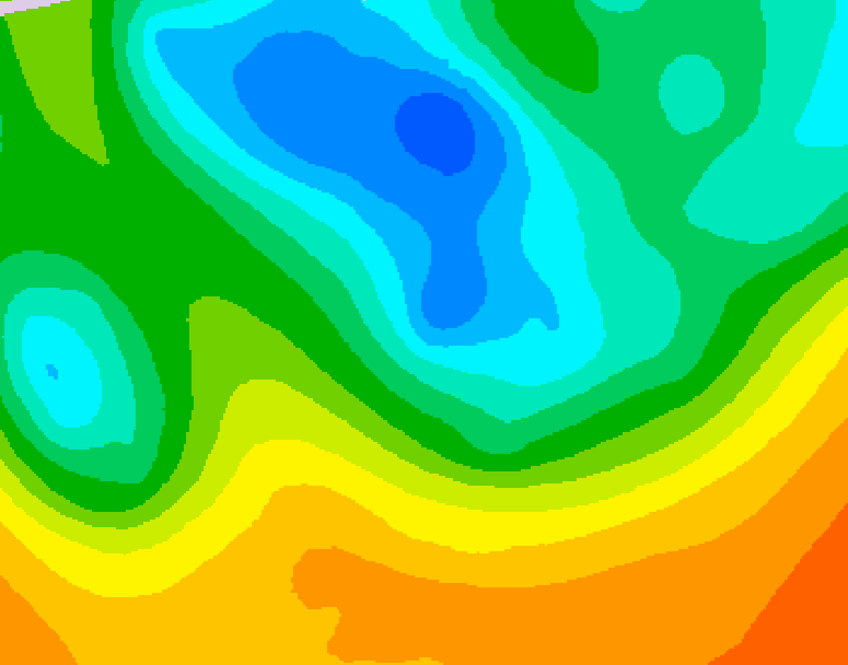 GDPS 500 millibar geopotential height 216 hour forecast chart for Canada based on 2026/05/10 1200Z data