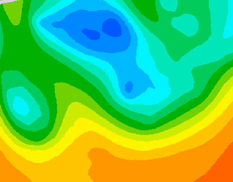 GDPS 500 millibar geopotential height 222 hour forecast chart for Canada based on 2026/05/10 1200Z data