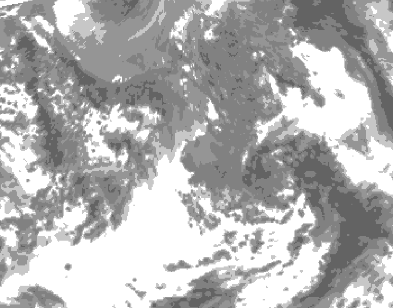 GDPS total cloud 024 hour forecast chart for Canada based on 2026/05/10 0000Z data