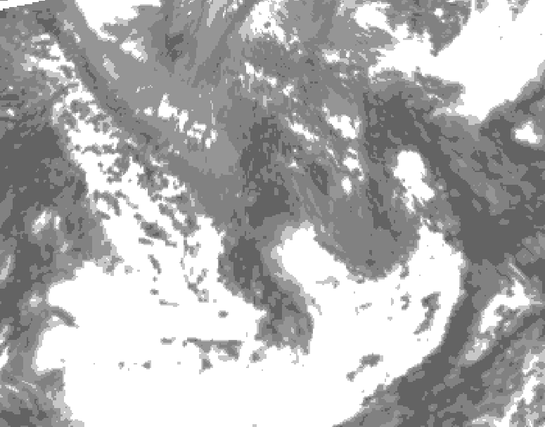 GDPS total cloud 054 hour forecast chart for Canada based on 2026/05/10 0000Z data