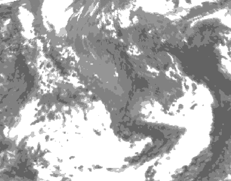 GDPS total cloud 078 hour forecast chart for Canada based on 2026/05/10 0000Z data