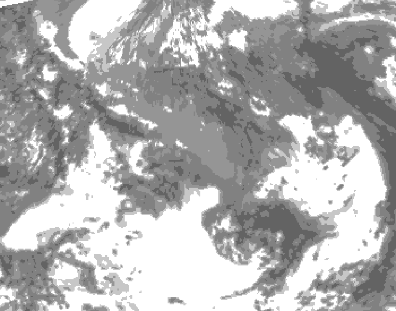 GDPS total cloud 090 hour forecast chart for Canada based on 2026/05/10 0000Z data