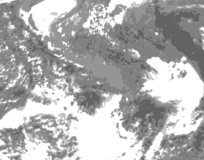 GDPS total cloud 096 hour forecast chart for Canada based on 2026/05/10 0000Z data