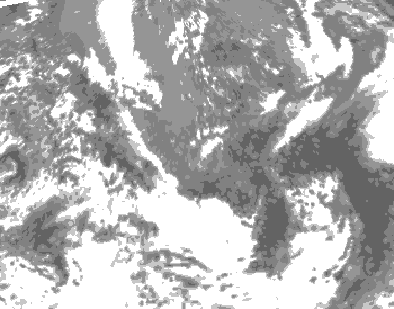 GDPS total cloud 144 hour forecast chart for Canada based on 2026/05/10 0000Z data