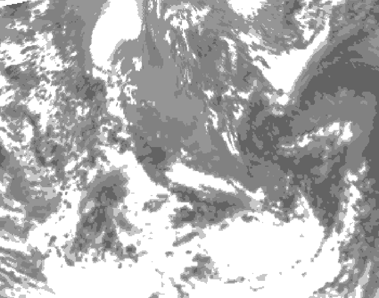 GDPS total cloud 168 hour forecast chart for Canada based on 2026/05/10 0000Z data