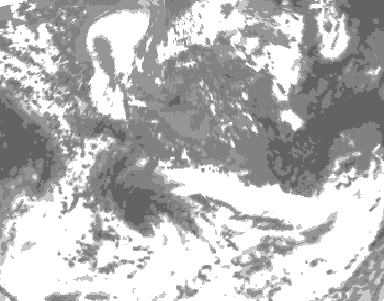GDPS total cloud 192 hour forecast chart for Canada based on 2026/05/10 0000Z data