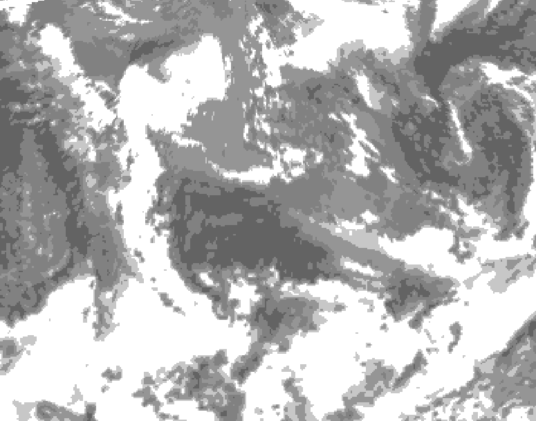 GDPS total cloud 222 hour forecast chart for Canada based on 2026/05/10 0000Z data