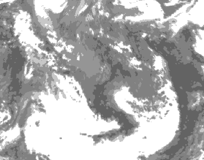 GDPS total cloud 054 hour forecast chart for Canada based on 2026/05/10 1200Z data