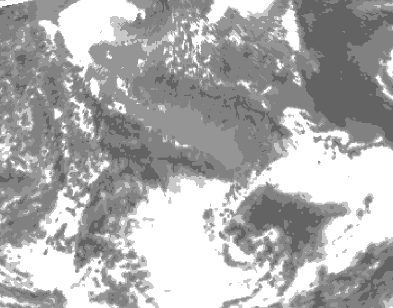 GDPS total cloud 084 hour forecast chart for Canada based on 2026/05/10 1200Z data