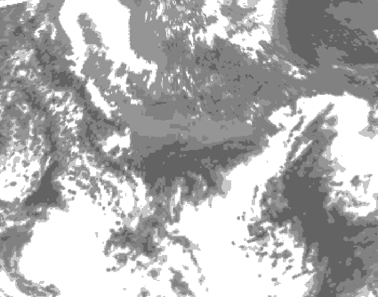 GDPS total cloud 108 hour forecast chart for Canada based on 2026/05/10 1200Z data