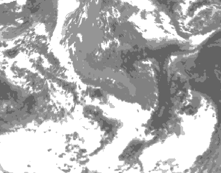 GDPS total cloud 156 hour forecast chart for Canada based on 2026/05/10 1200Z data