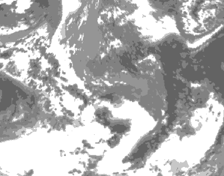 GDPS total cloud 162 hour forecast chart for Canada based on 2026/05/10 1200Z data