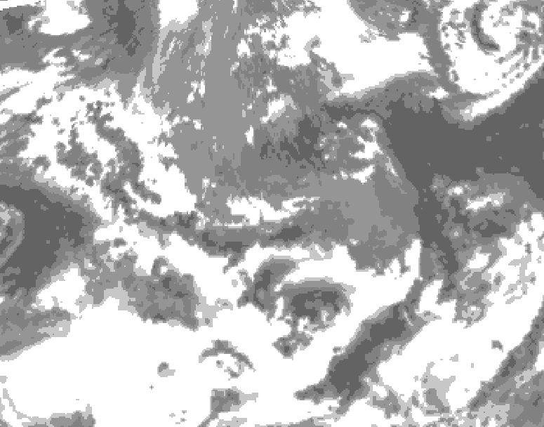 GDPS total cloud 168 hour forecast chart for Canada based on 2026/05/10 1200Z data