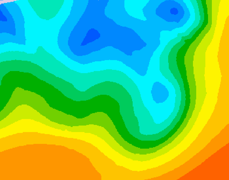 GDPS 500 millibar geopotential height 012 hour forecast chart for Canada based on 2026/05/11 0000Z data