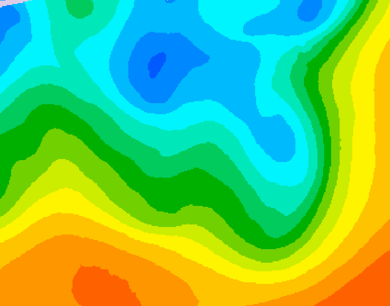 GDPS 500 millibar geopotential height 024 hour forecast chart for Canada based on 2026/05/11 0000Z data