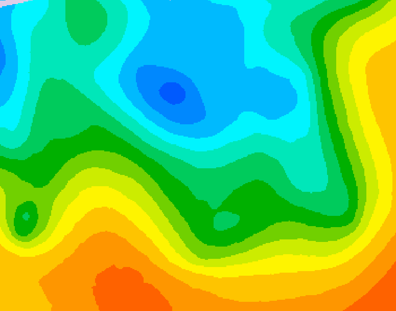 GDPS 500 millibar geopotential height 048 hour forecast chart for Canada based on 2026/05/11 0000Z data