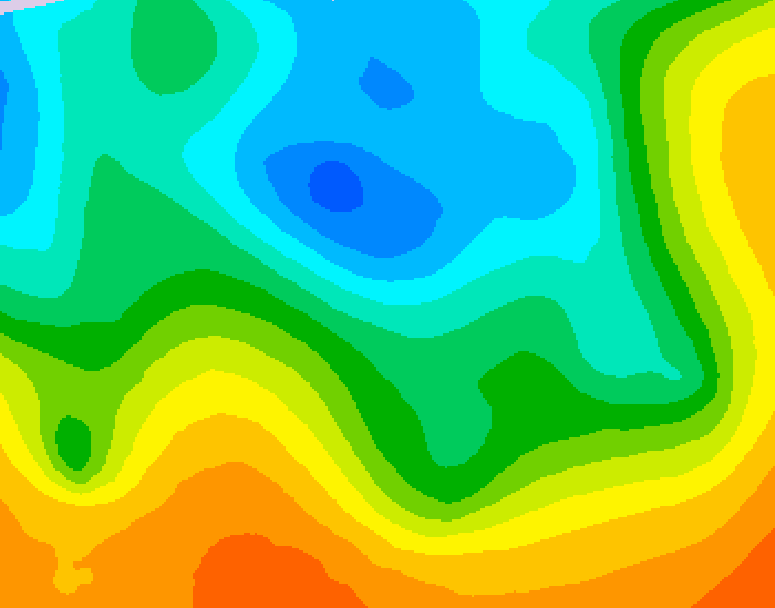 GDPS 500 millibar geopotential height 054 hour forecast chart for Canada based on 2026/05/11 0000Z data