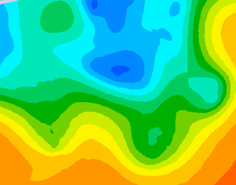 GDPS 500 millibar geopotential height 072 hour forecast chart for Canada based on 2026/05/11 0000Z data