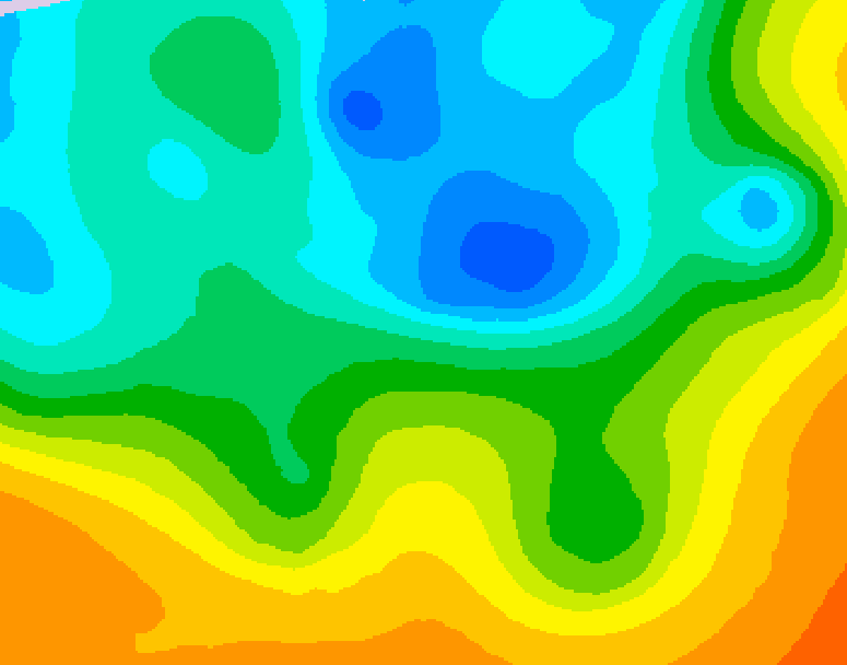 GDPS 500 millibar geopotential height 090 hour forecast chart for Canada based on 2026/05/11 0000Z data