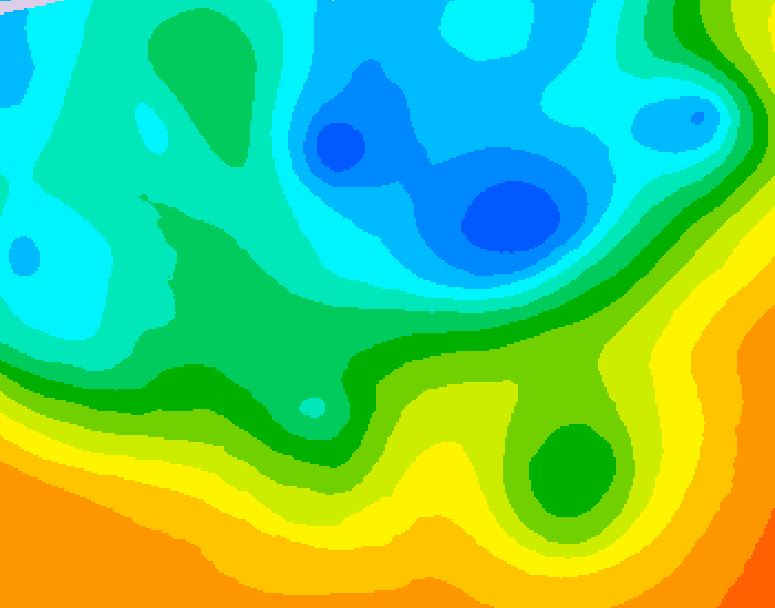 GDPS 500 millibar geopotential height 102 hour forecast chart for Canada based on 2026/05/11 0000Z data