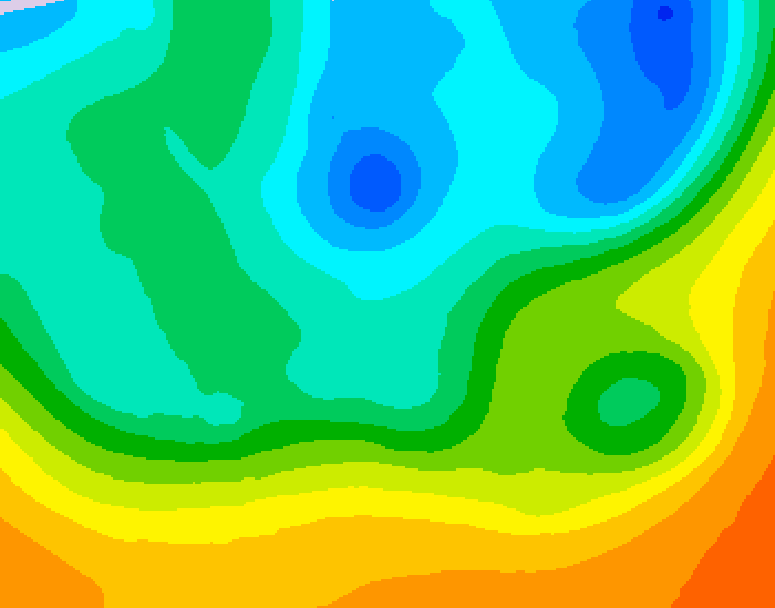 GDPS 500 millibar geopotential height 132 hour forecast chart for Canada based on 2026/05/11 0000Z data