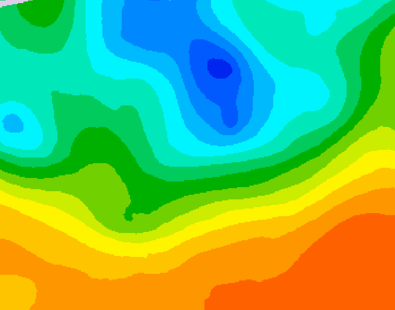 GDPS 500 millibar geopotential height 216 hour forecast chart for Canada based on 2026/05/11 0000Z data
