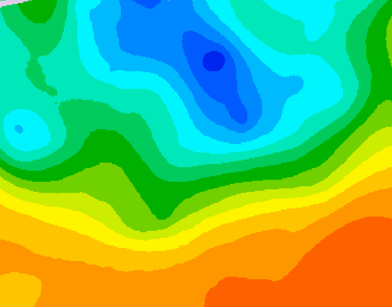 GDPS 500 millibar geopotential height 222 hour forecast chart for Canada based on 2026/05/11 0000Z data