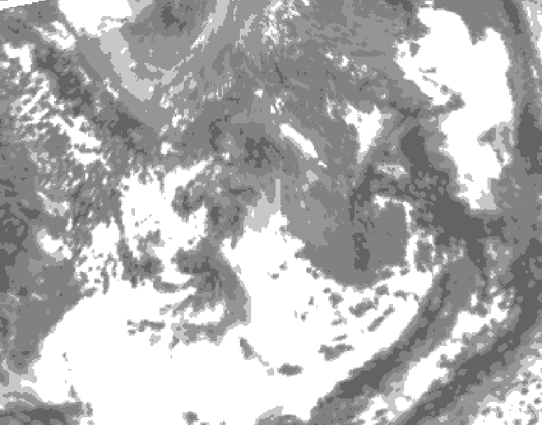 GDPS total cloud 012 hour forecast chart for Canada based on 2026/05/11 0000Z data