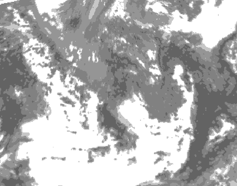 GDPS total cloud 030 hour forecast chart for Canada based on 2026/05/11 0000Z data