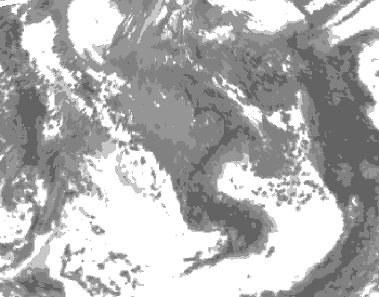 GDPS total cloud 048 hour forecast chart for Canada based on 2026/05/11 0000Z data