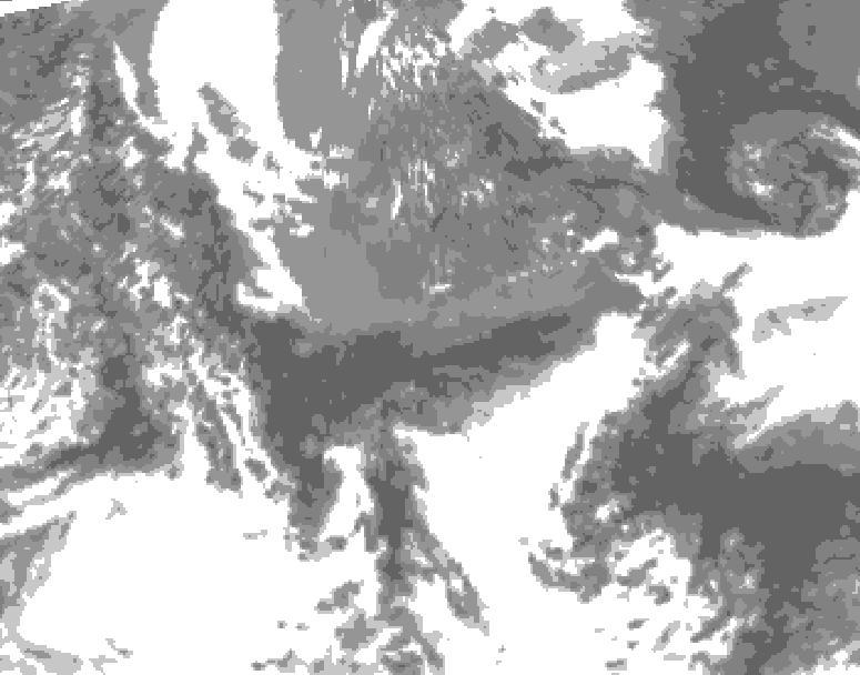 GDPS total cloud 096 hour forecast chart for Canada based on 2026/05/11 0000Z data