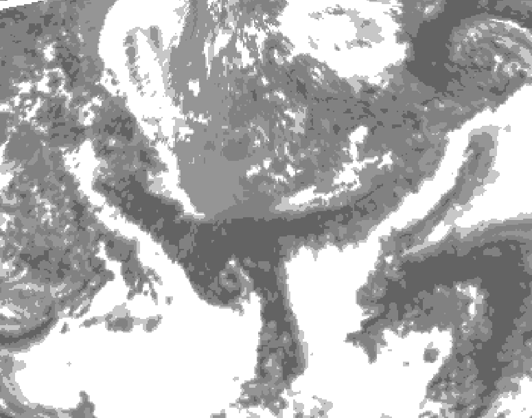 GDPS total cloud 108 hour forecast chart for Canada based on 2026/05/11 0000Z data